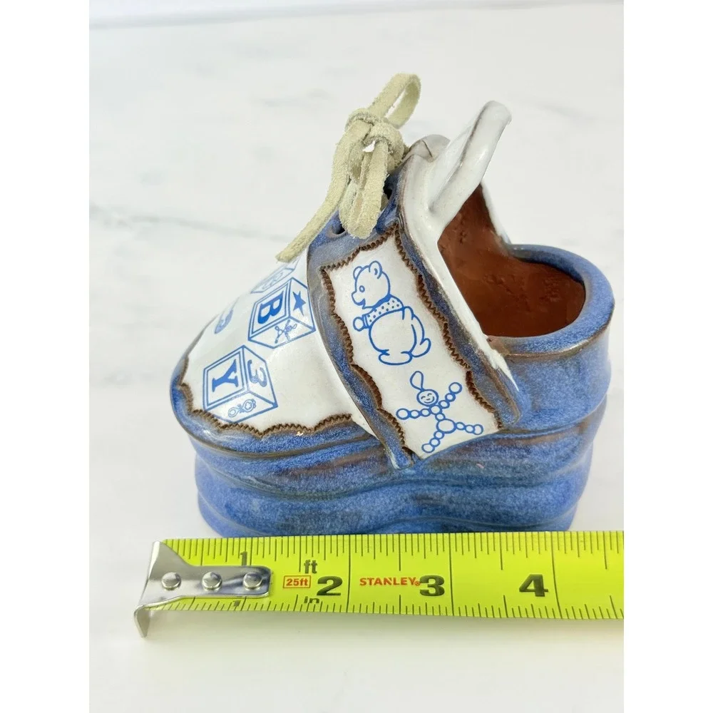 VTG Terracotta Baby Shoe Planter Stamped 